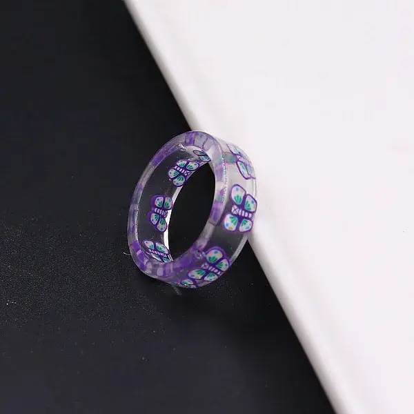 Transparent Resin Finger Rings