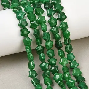 Dyed Natural Malaysia Jade Star Beads Strands
