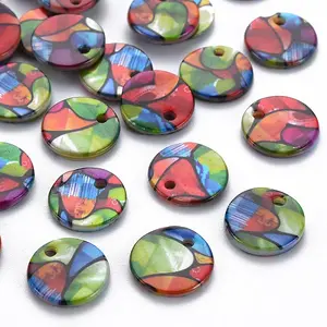 Printed Freshwater Shell Charms