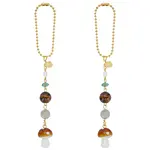 2Pcs Alloy Sun & Glass Pendant Decorations