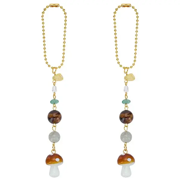2Pcs Alloy Sun & Glass Pendant Decorations