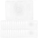 AHADEMAKER 25Pcs 2 Style PVC Plasic Portable Magnifying Lenses