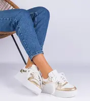 Gemre White and gold platform sneakers Ivalda