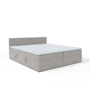 Fedve BOXSPRINGOVÁ POSTEL Verdig 180x200 cm, Světle šedá