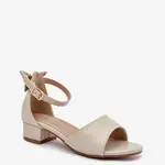 EVENTO Lesklé dívčí sandály na nízkém podpatku zlaté Ainare