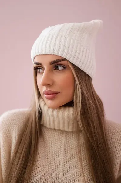 marka niezdefiniowana Fleecová čepice Anna K238 ecru