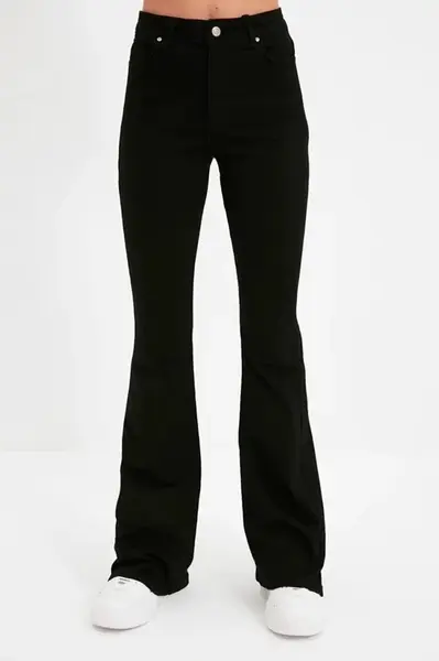 10913 Dewberry High Waist Women Jeans-BLACK
