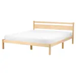 Beliani POSTEL s roštem 160/200 cm Borovicové dřevo Světle hnědá Mercurer