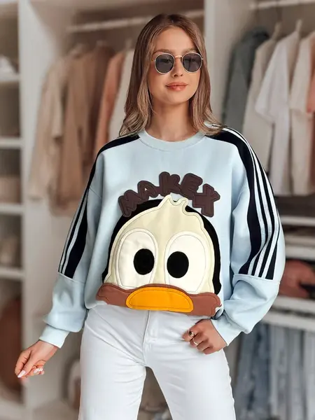 Dámská oversize mikina s kachní nášivkou
