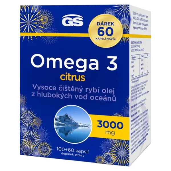 GS Omega 3 citrus 100+60 kapslí NAVÍC