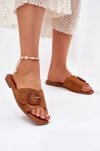 Boto Klasické Dámské Plážové Pantofle Béžové Scazze