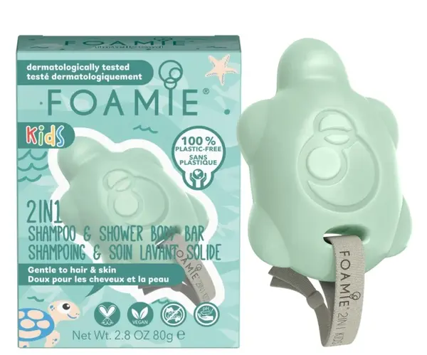 Tuhá sprchová péče pro děti Foamie Kids 2in1 Shampoo  a  Shower Body Bar Mango  a  Coconut - 80 g