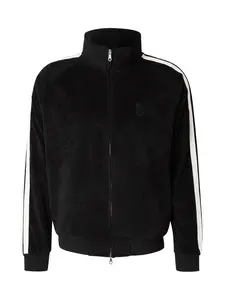 JACK & JONES Prechodná bunda 'JCOATHLETICO'  čierna / biela