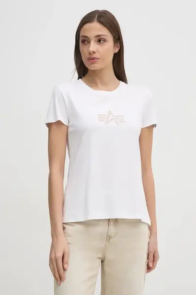 Bavlněné tričko Alpha Industries Crystal T Wmn