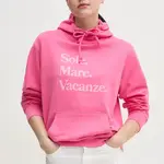 Mikina Drivemebikini Sole Mare dámská, růžová barva, s kapucí, s potiskem, 2024-DMBS-025-PI