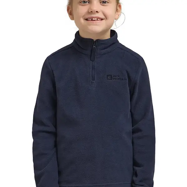 Dětská fleecová mikina Jack Wolfskin TAUNUS HALFZIP K tmavomodrá barva, 1605555
