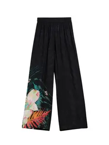 Desigual Nohavice 'Tropical Fluid'  čierna