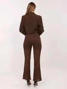 Hnedé vzorované nohavice