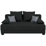 P & B ROZKLÁDACÍ POHOVKA, textil, kompozitní dřevo, černá