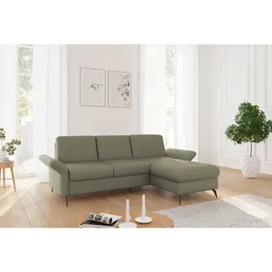 Sit & More ROHOVÁ SEDAČKA, textil, olivově zelená