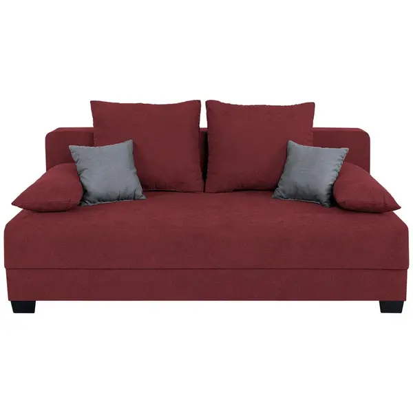 P & B BOXSPRINGOVÁ POHOVKA, textil, kompozitní dřevo, červená