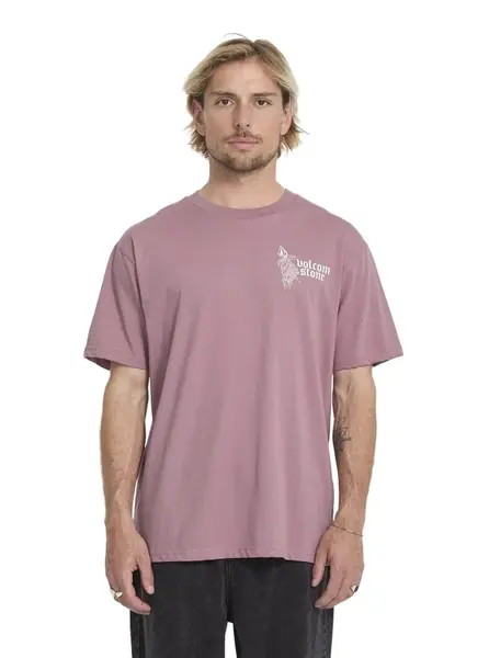 Volcom pánské tričko Eternal Stoke Sst Stone Rose | Růžová | Velikost S | 100% bavlna
