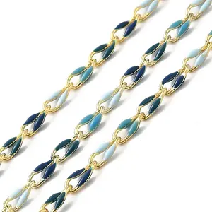 Brass Enamel Curb Chains