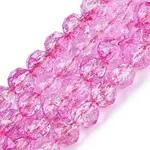 Crackle Transparent Glass Beads Strands