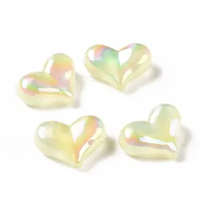 UV Plating Rainbow Iridescent Acrylic Beads