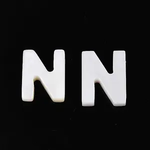 Natural Freshwater Shell Letter Charms
