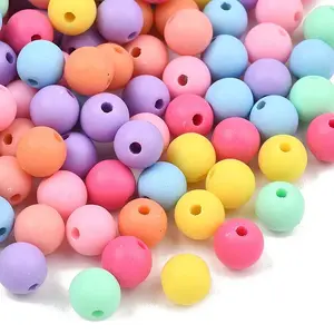 Opaque Frosted Acrylic Beads