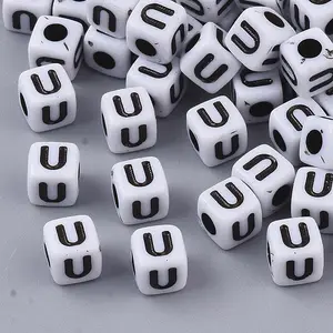 White Opaque Acrylic Beads