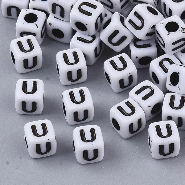 White Opaque Acrylic Beads