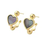Shell Heart Stud Earrings