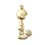 Brass Micro Pave Cubic Zirconia Pendants