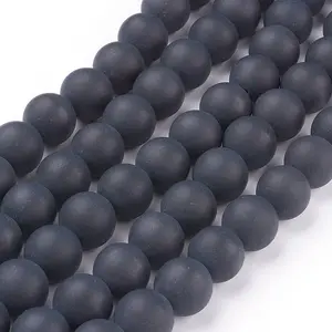 Natural Black Agate Beads Strands