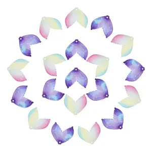 20Pcs 2 Colors Gradient Color Transparent Resin Pendants