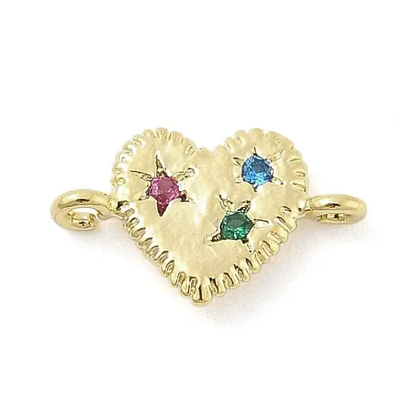 Brass Micro Pave Cubic Zirconia Charms