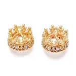 Brass Micro Pave Clear Cubic Zirconia Charms