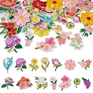 36Pcs Polyester Embroidery Cloth Iron On/Sew On Patches
