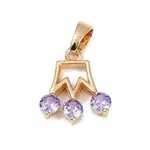 Brass Micro Pave Cubic Zirconia Pendants