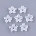 5-Petal Transparent Acrylic Bead Caps