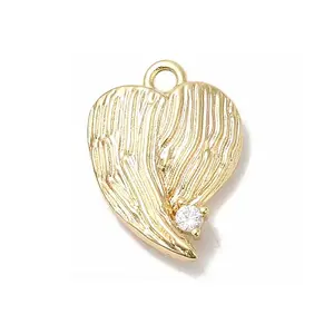 Brass Micro Pave Cubic Zirconia Pendants