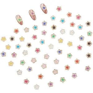 60Pcs 10 Colors Plating Acrylic Cabochons