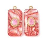 304 Stainless Steel Resin Pendants