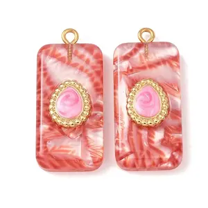 304 Stainless Steel Resin Pendants