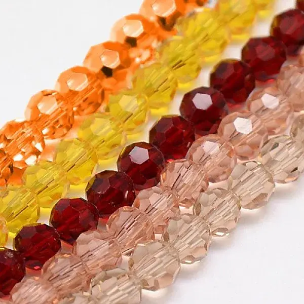 Eco-Friendly Glass Round Bead Strands