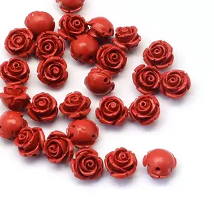 Flower Cinnabar Beads