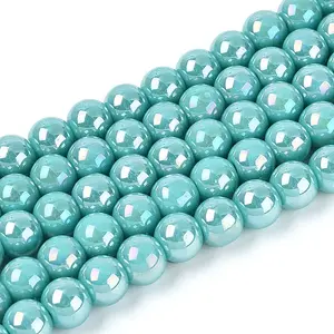 Electroplate Opaque Glass Beads Strands