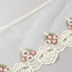 10 Yards Polyester Flower Embroidery Lace Ribbon
